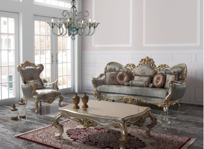 Upholstered Sofa Suite Sofa set Three Seater Armchair Fabric Sofa Blue sofas